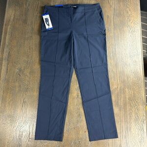 NWT HILARY RADLEY™️ Ladies' Navy Midrise Slim Leg Pintuck Pull-on Pants